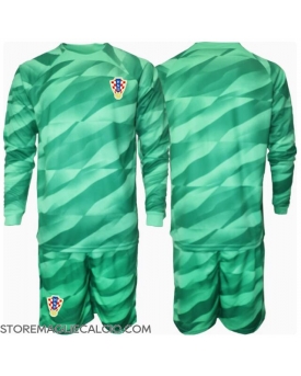 Croazia Portiere Maglia Gara Trasferta Repliche Europei 2024 Bambino Maniche Lunghe